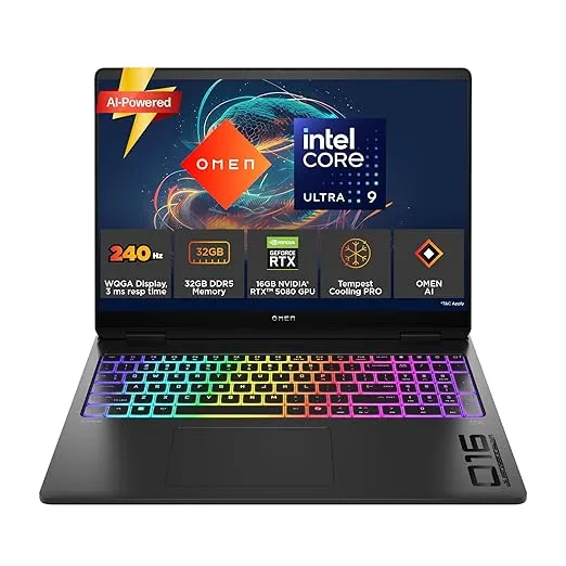 HP Omen 16 Max with RTX 5080 and Intel Core Ultra 9 275HX Image