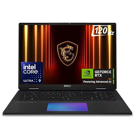 MSI Titan 18 HX AI with RTX 5090 and Intel Core Ultra 9 285HX Image