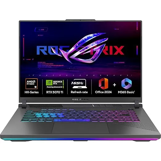 ASUS ROG STRIX G16 with RTX 5070 Ti and Ryzen 9 8940HX Image